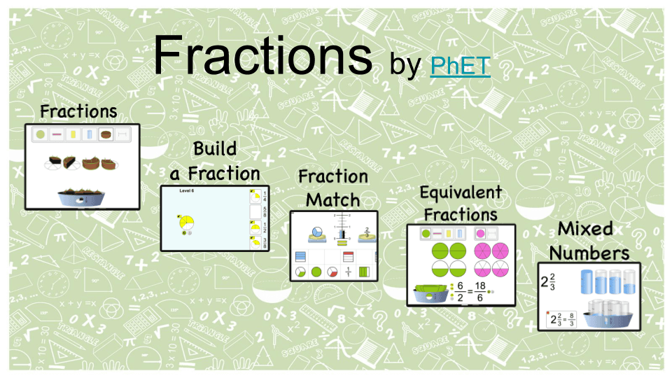 Virtual Manipulatives – Fractions   Grades 3, 4